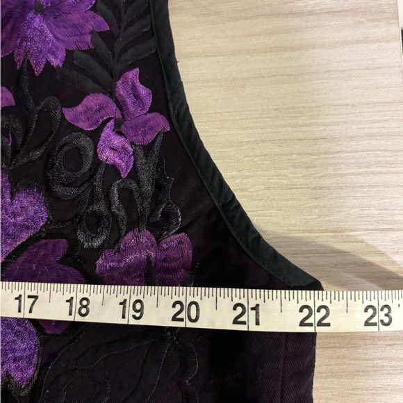 Elegant Purple Floral Women's Vest - Picture 2 of 10